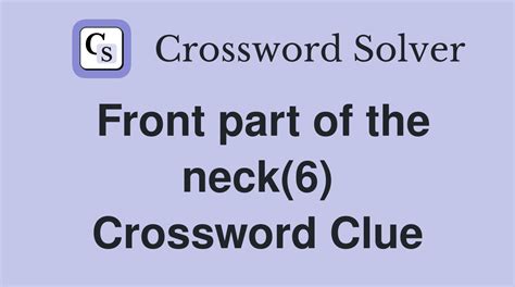 front parts crossword|front part clue.